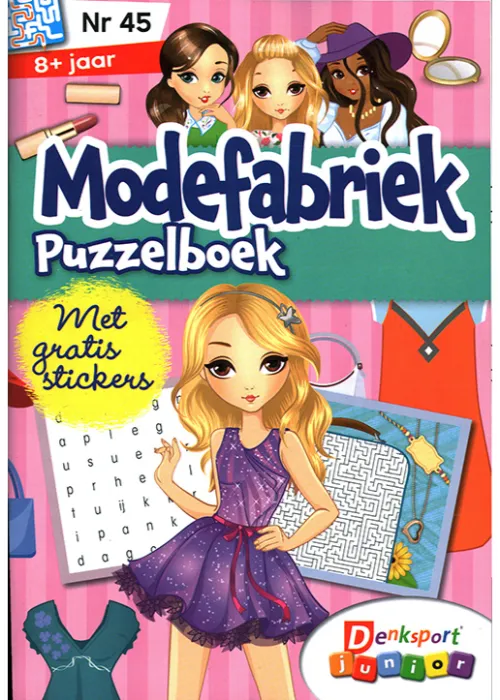 Denksport Puzzelboek voor Meiden Mijn Modefabriek - 45 2025