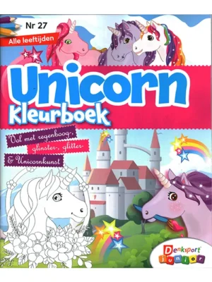 Denksport voor kids! Unicorn Kleurblok - 27 2026