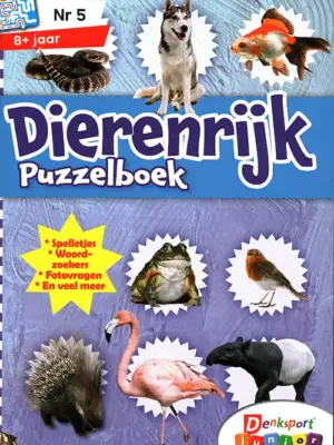 Denksport Junior Dierenrijk Puzzelboek - 05 2026